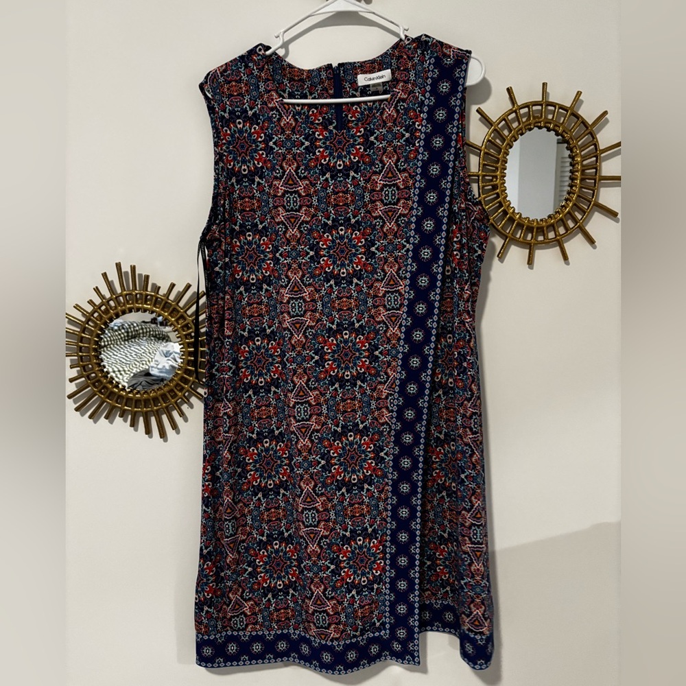 Calvin Klein Floral Sleeveless Dress - Multicolor